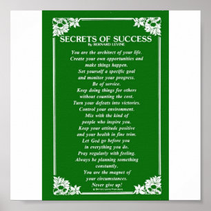 SECRETS OF SUCCESS By BERNARD LEVINE Poster