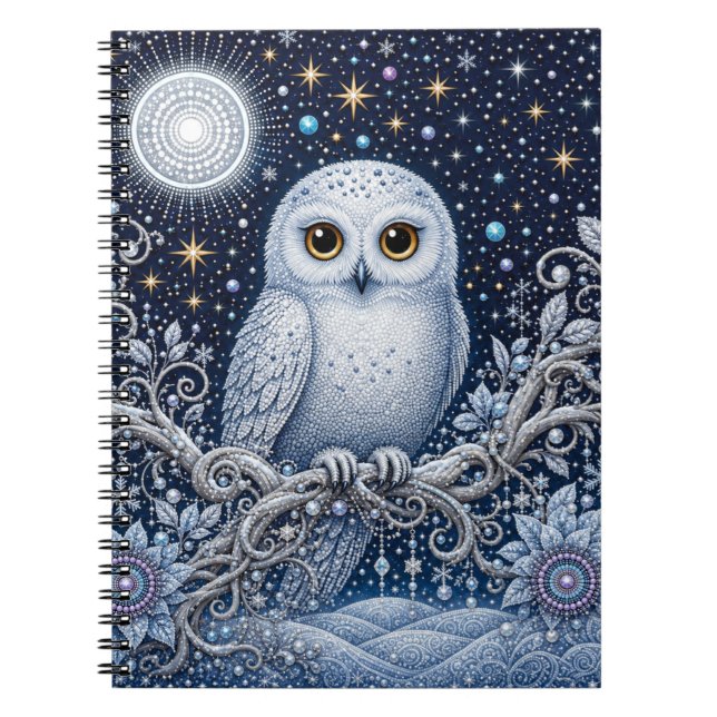 Secrets of Winter Night – Snowy Owl Notebook (Front)