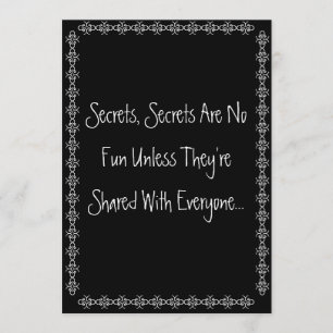 Secrets, Secrets Surprise Party Invite