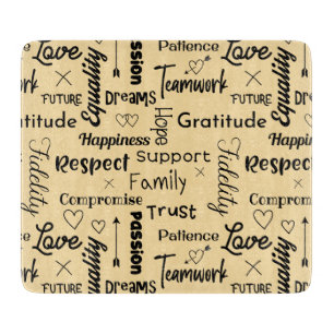 Secrets To A Happy Marriage Wedding Anniversary Cutting Board