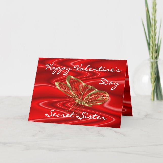 SecretSisValentine-customise any occasion Holiday Card (Front)