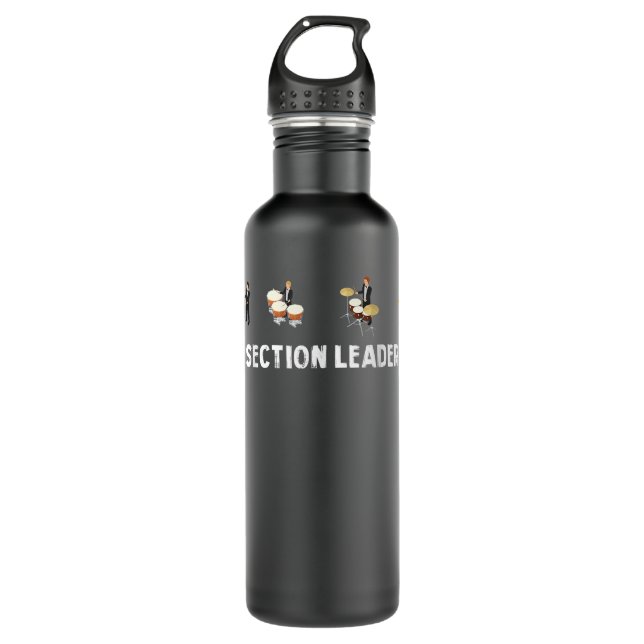 Section Leader Marching Band Drumline Drummer133 710 Ml Water Bottle (Front)