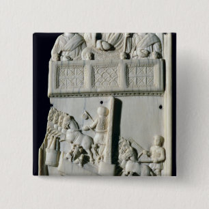 Section of a diptych 15 cm square badge