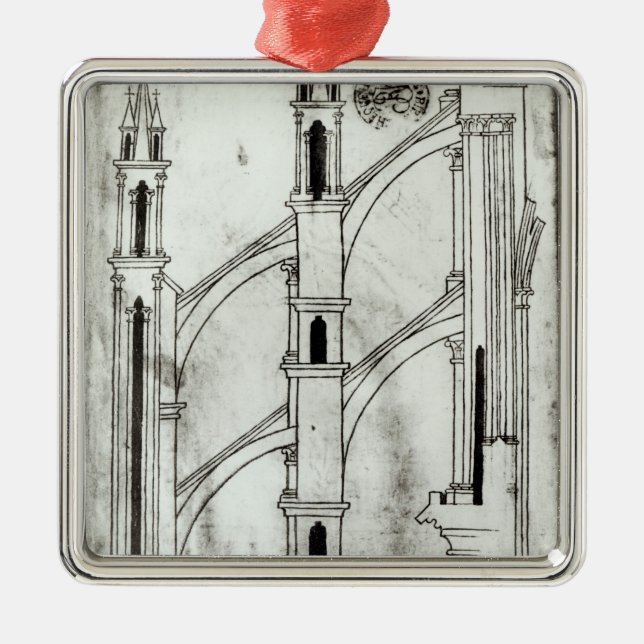 Section of the wall and arch metal tree decoration (Front)