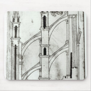 Section of the wall and arch mouse mat