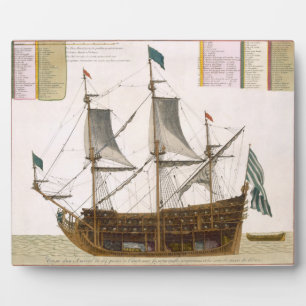 Section through a French first-rate ship of 104 ca Plaque