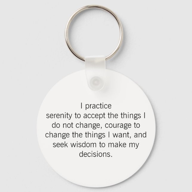 Secular Serenity Key Ring (Front)