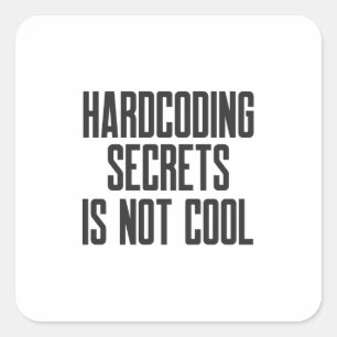 Secure Coding Hardcoding Secrets Is Not Cool Square Sticker