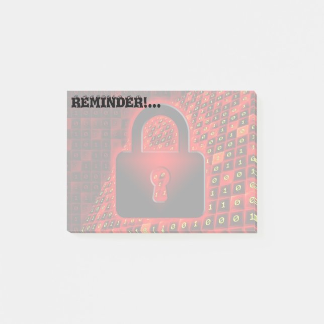 Secure data post-it notes (Front)