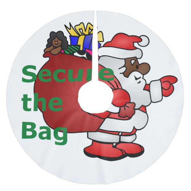 secure the bag black santa tree skirt (Front)