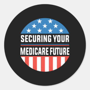 Securing Your Medicare Future Insurance Agent Mark Classic Round Sticker