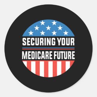 Securing Your Medicare Future Insurance Agent Mark Classic Round Sticker