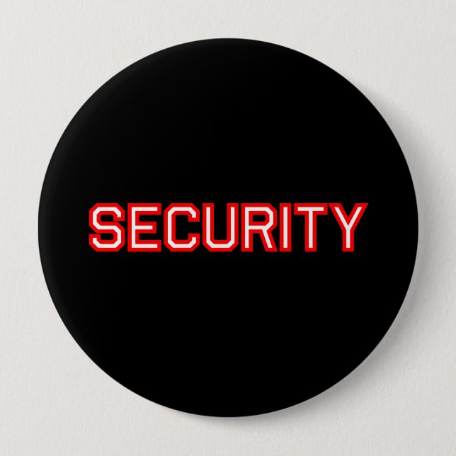 Security 10 Cm Round Badge (Front)