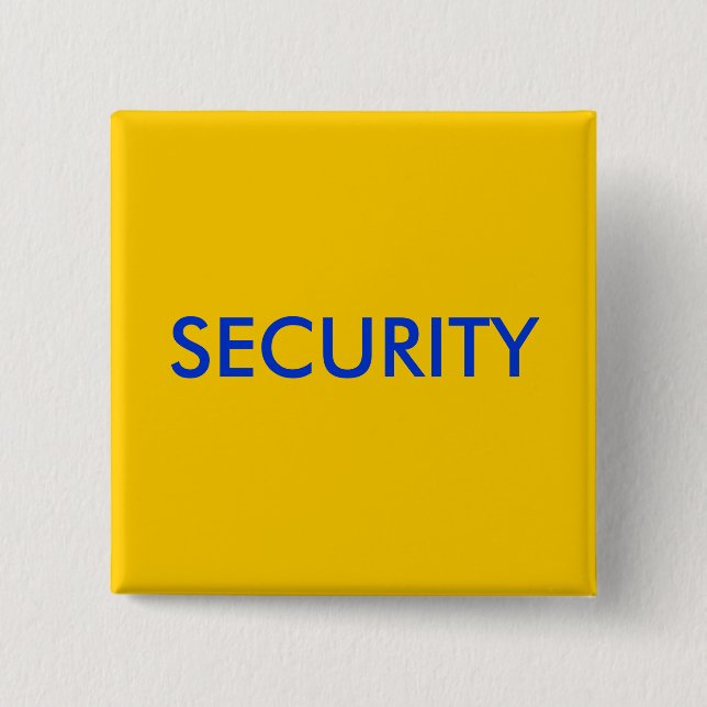 SECURITY 15 CM SQUARE BADGE (Front)