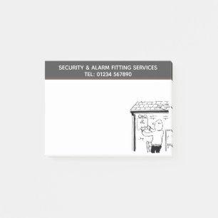 Security & Alarm Fitting Services to Personalise Post-it Notes