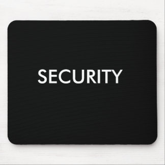 SECURITY black/white Mouse Mat
