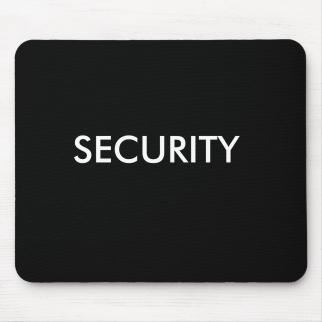 SECURITY black/white Mouse Mat (Front)