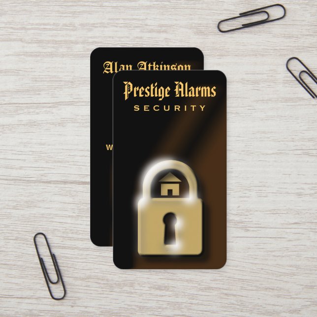 Security Business Cards (Front/Back In Situ)