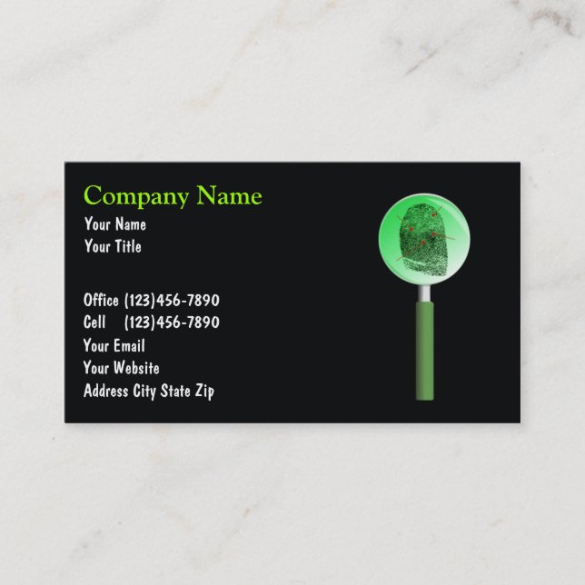 Security Business Cards (Front)