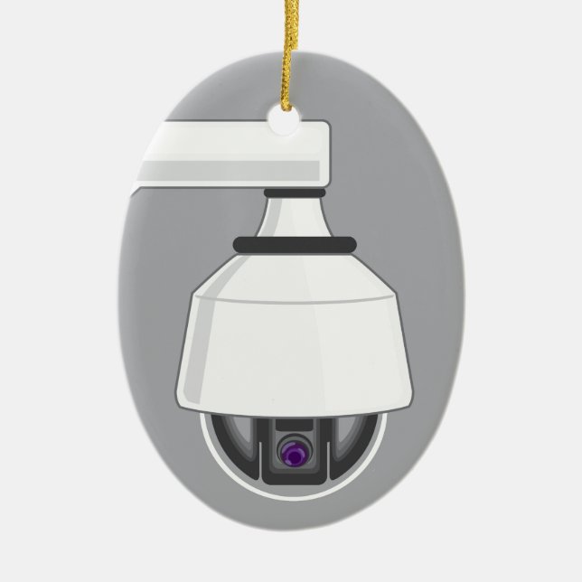 Security Camera Ceramic Tree Decoration (Front)