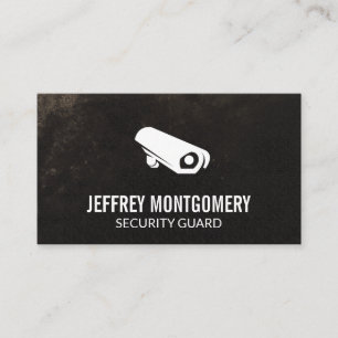 Security Camera   Grunge Background Business Card