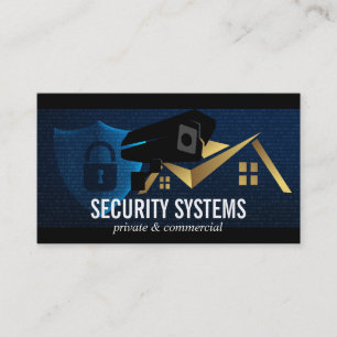 Security Camera   House   Lock Business Card