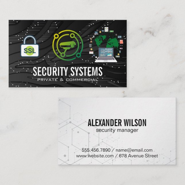 Security Camera | Tech  | Data Security Business Card (Front/Back)