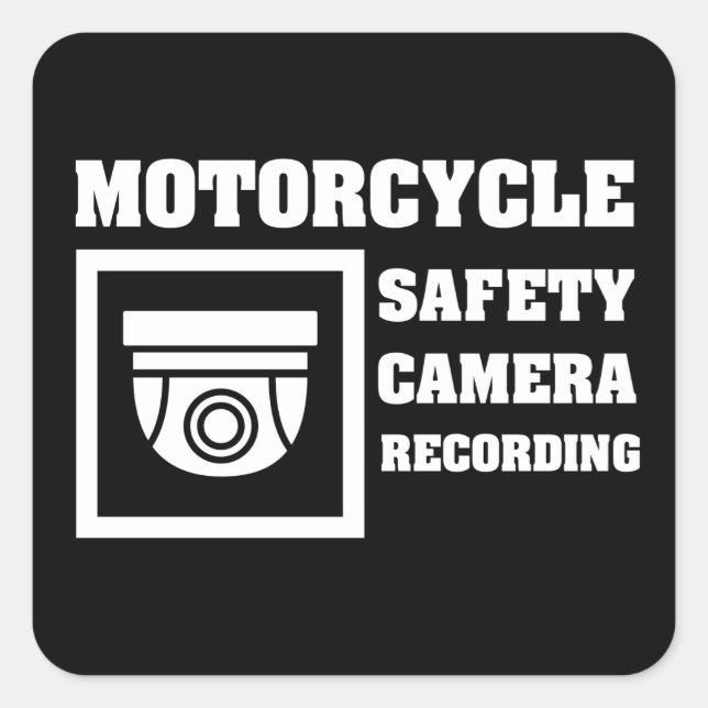Security Camera Warning Square Sticker (Front)