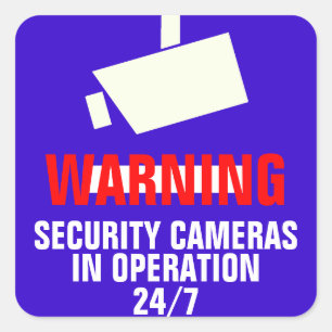 Security Camera Warning Sticker