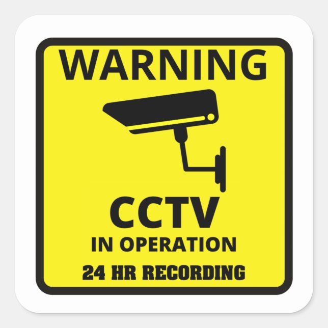 Security Camera Warning Stickers (Front)