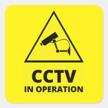 Security Camera Warning Stickers