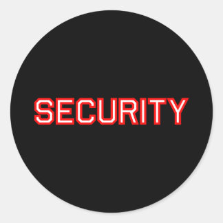 Security Classic Round Sticker