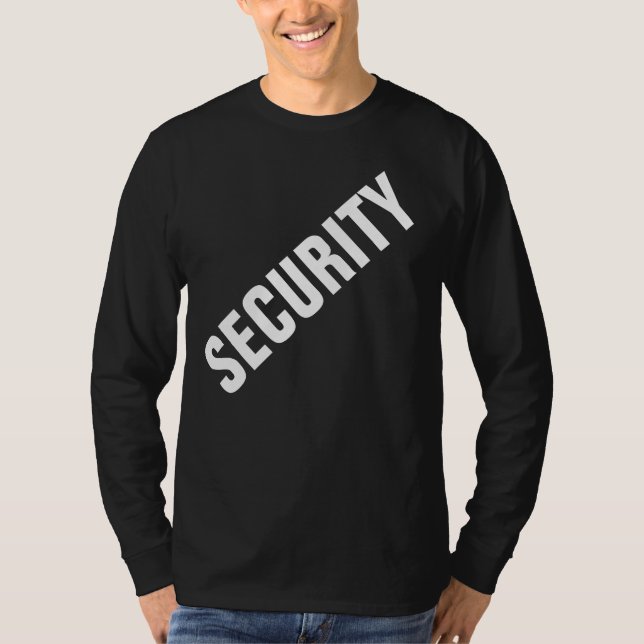 Security Double Sided Print Long Sleeve Mens T-Shirt (Front)
