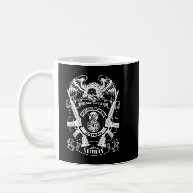 Security Forces Police Air Police Veteran T Shirt Coffee Mug (Left)
