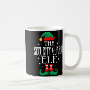 Security Guard Elf Job Title Funny Christmas Match Coffee Mug
