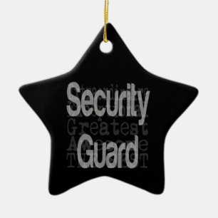 Security Guard Extraordinaire Ceramic Tree Decoration