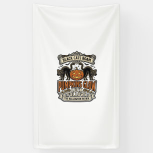 Security Guard Halloween Shirt with Black Cats & P Banner