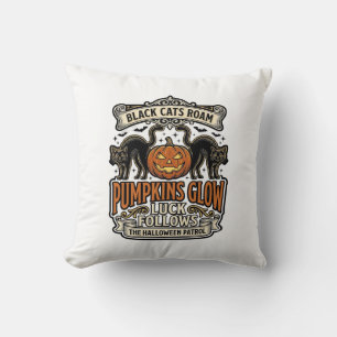 Security Guard Halloween Shirt with Black Cats & P Cushion