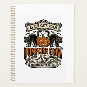 Security Guard Halloween Shirt with Black Cats & P Planner