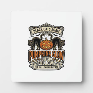 Security Guard Halloween Shirt with Black Cats & P Plaque