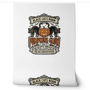 Security Guard Halloween Shirt with Black Cats & P Wallpaper