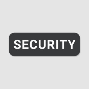 Security Guard Name Tag