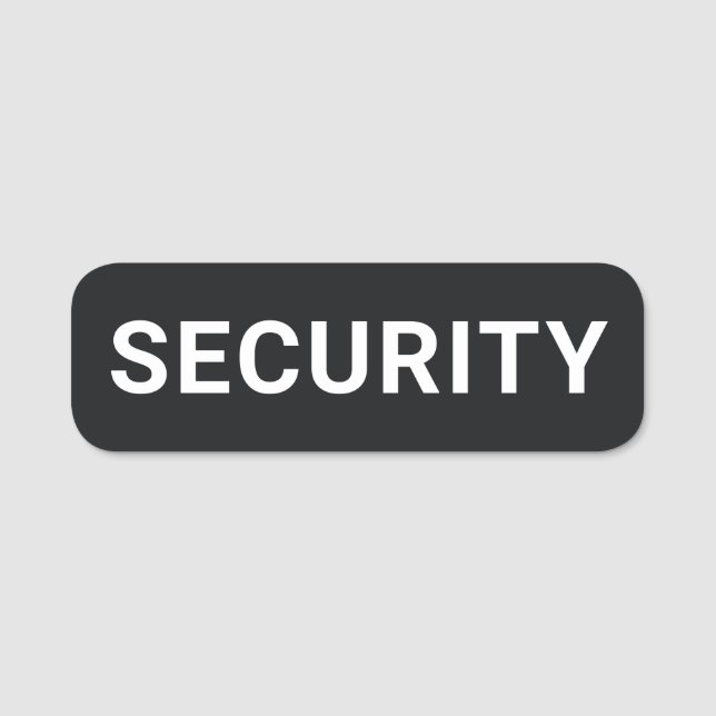 Security Guard Name Tag (Front)