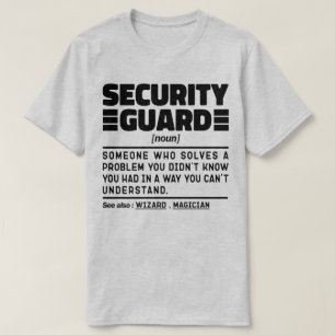 Security Guard Noun Night Watchman Cool Father T-Shirt