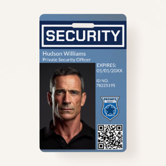 Security Guard Photo ID Badge | Custom Work ID