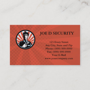 Security Guard Policeman Officer BUSINESS CARD