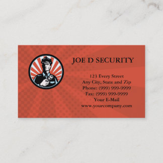 Security Guard Policeman Officer BUSINESS CARD