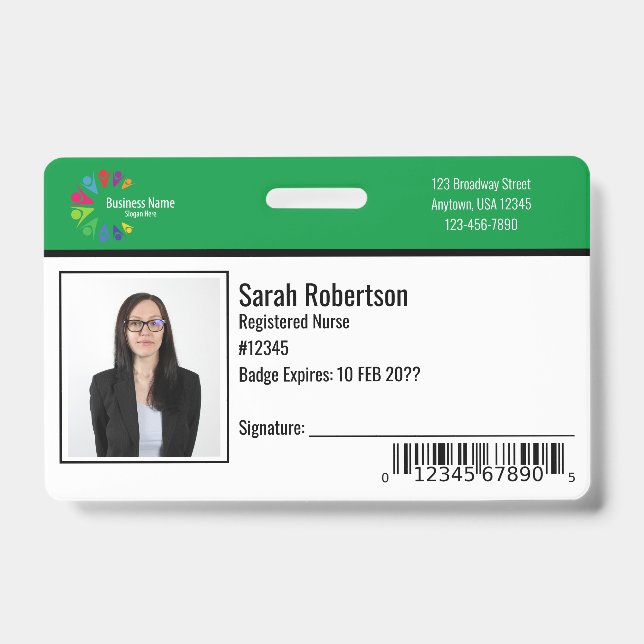 Security ID Employee Badge - Horizontal (Front)