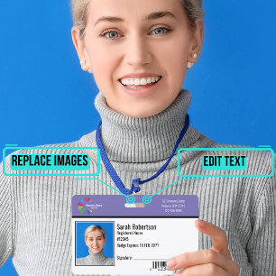 Security ID Employee Badge - Horizontal