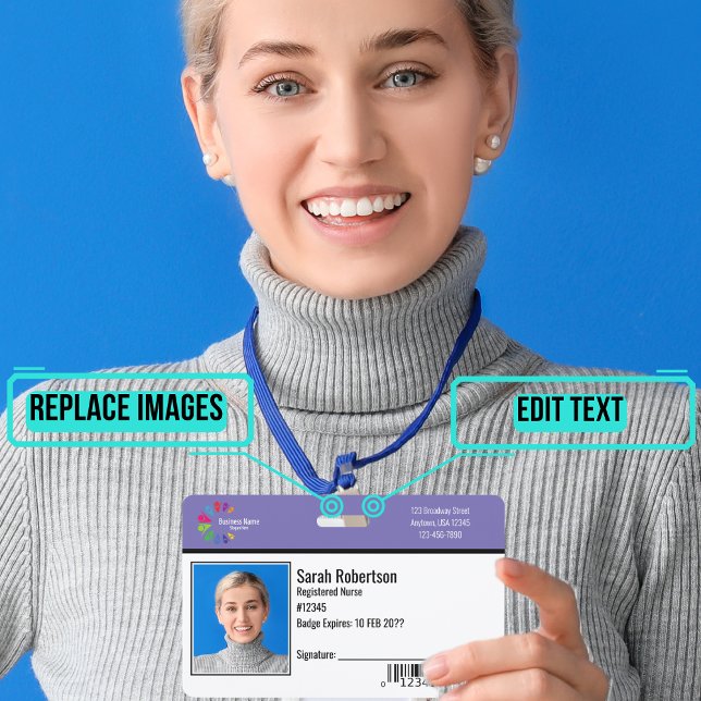 Security ID Employee Badge - Horizontal (Please enjoy our badge and see all colors and shapes in the collection.)